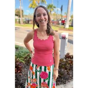 NEW PROSPERINA shay rib tank top in azalea